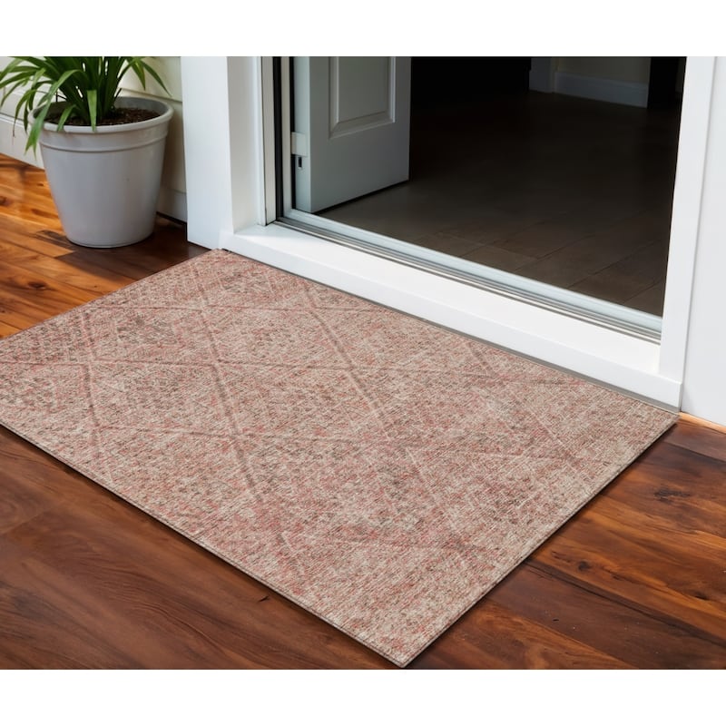 HomeRoots Moroccan Transitional Rectangle Outdoor Rug - 3' x 5'