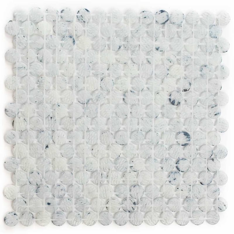 Eterna Penny 12x12 Glass Round Mosaic Tile - Floor, Wall, Backsplash