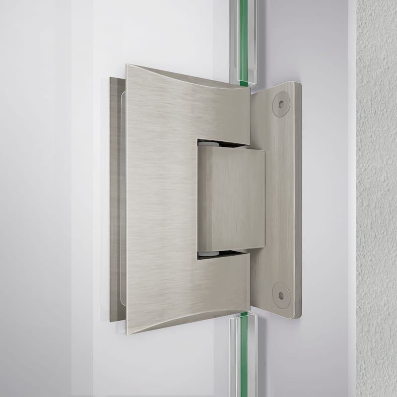 DreamLine Unidoor-LS 46-47 in. W x 72 in. H Frameless Hinged Shower Door with L-Bar - 46" - 47" W
