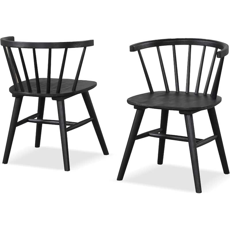 Modern Black Finish Dining Chairs Set