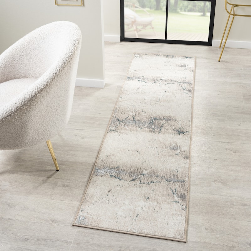 Sevita Transitional Abstract Polyester Indoor Area Rug