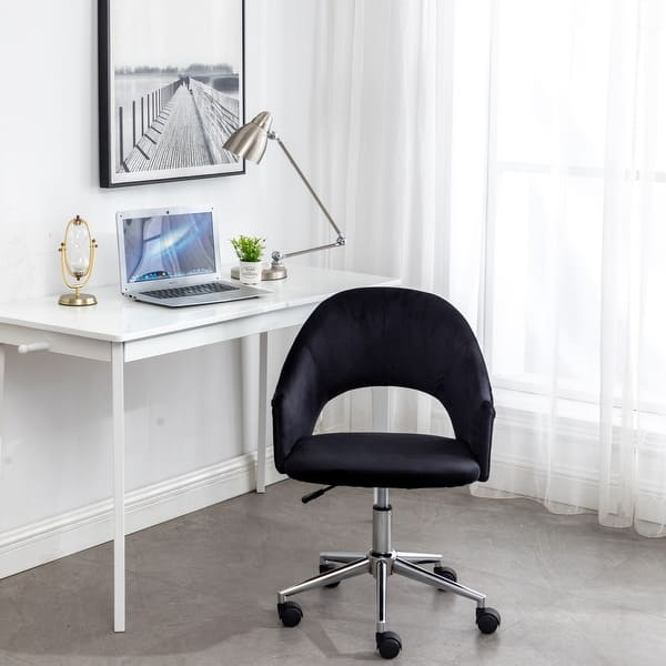 RoseGold Velvet Office Task Makeup Dresser Table Vanity Executive Fancy  Plush Elegant Premium Chair - Bed Bath & Beyond - 32075182