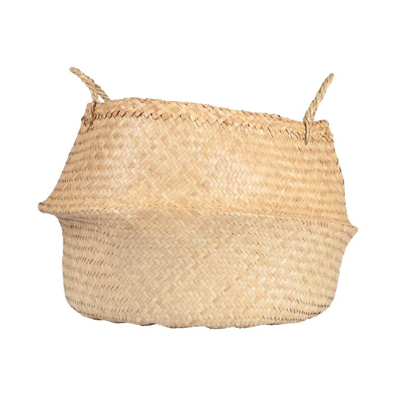 Handwoven Seagrass Basket Storage with Handles