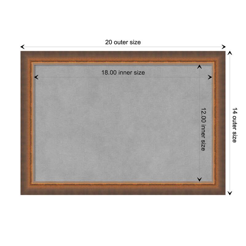 Amanti Art Two Tone Bronze Copper Framed Magnetic Board - Board Size 18x12