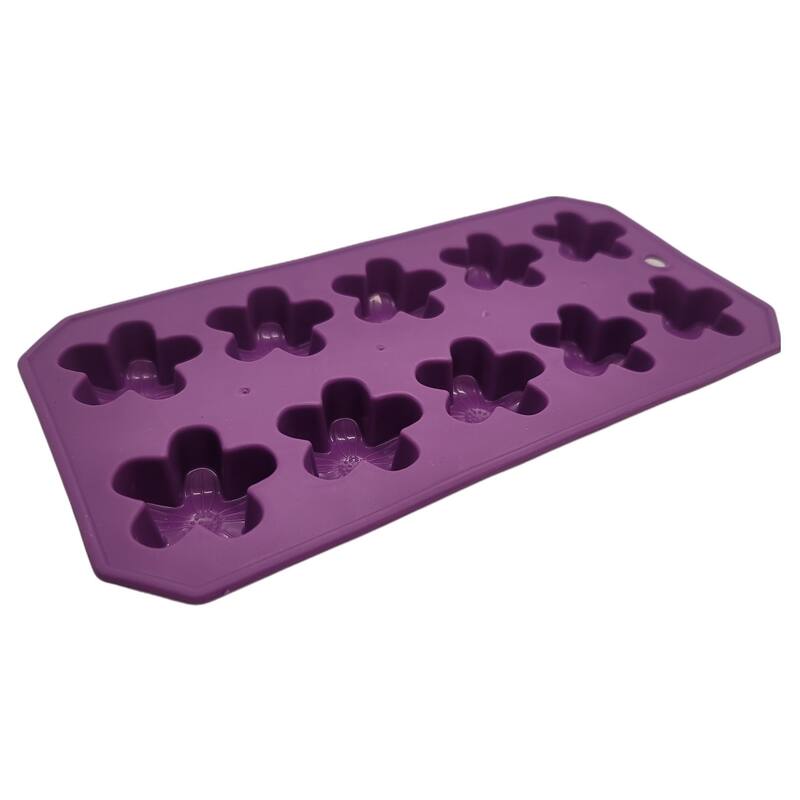 Chef Craft Flexible Thermoplastic 10-Cube Ice Cube Tray - Fun Flower Shapes