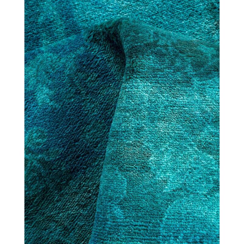 Contemporary Overdyed Wool Hand Knotted Runner - 2' 8" x 7' 10"