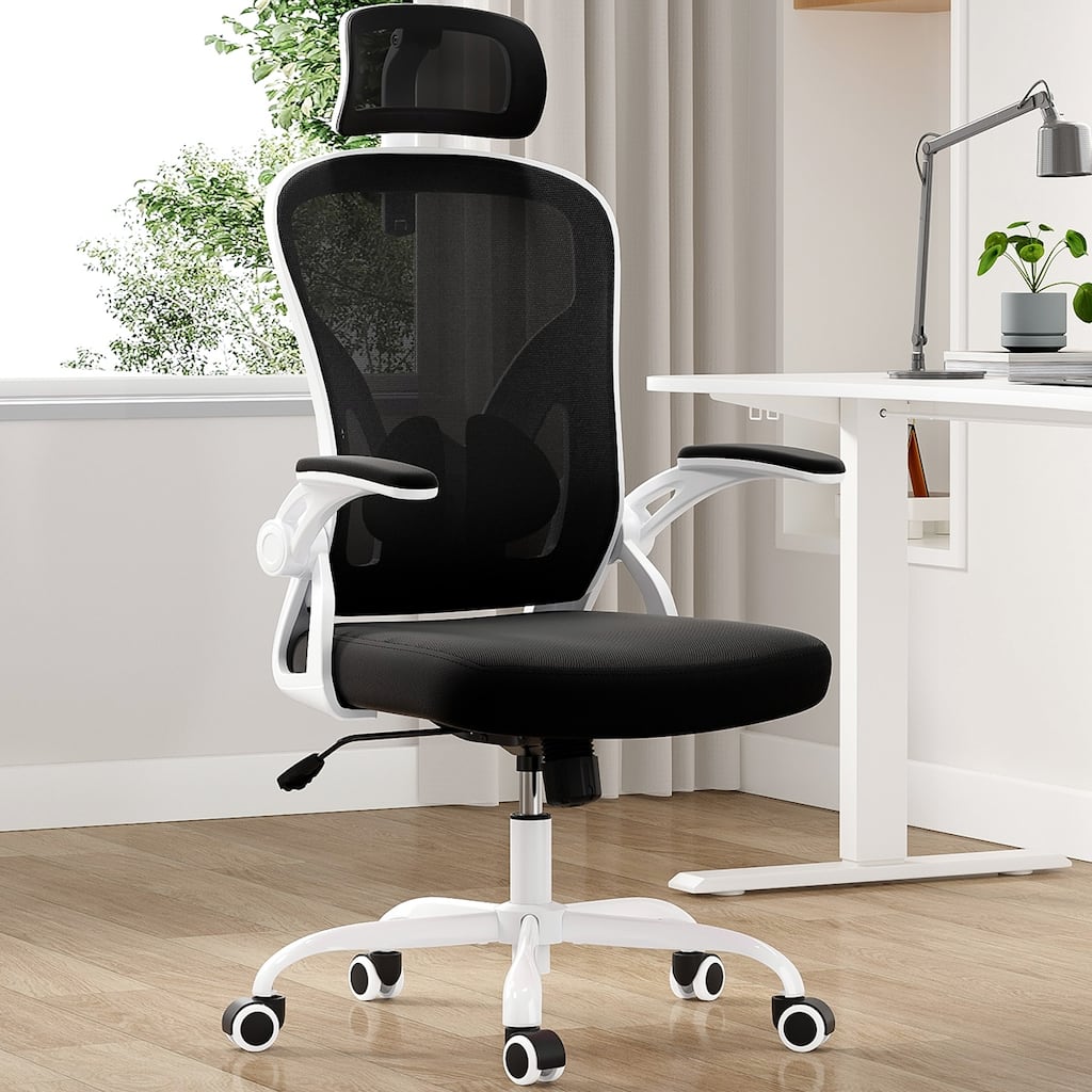 Ergonomic Office Chair, Office Desk Chair with Headrest, High Back Computer Chair with Armrests and Adjustable Lumbar Support