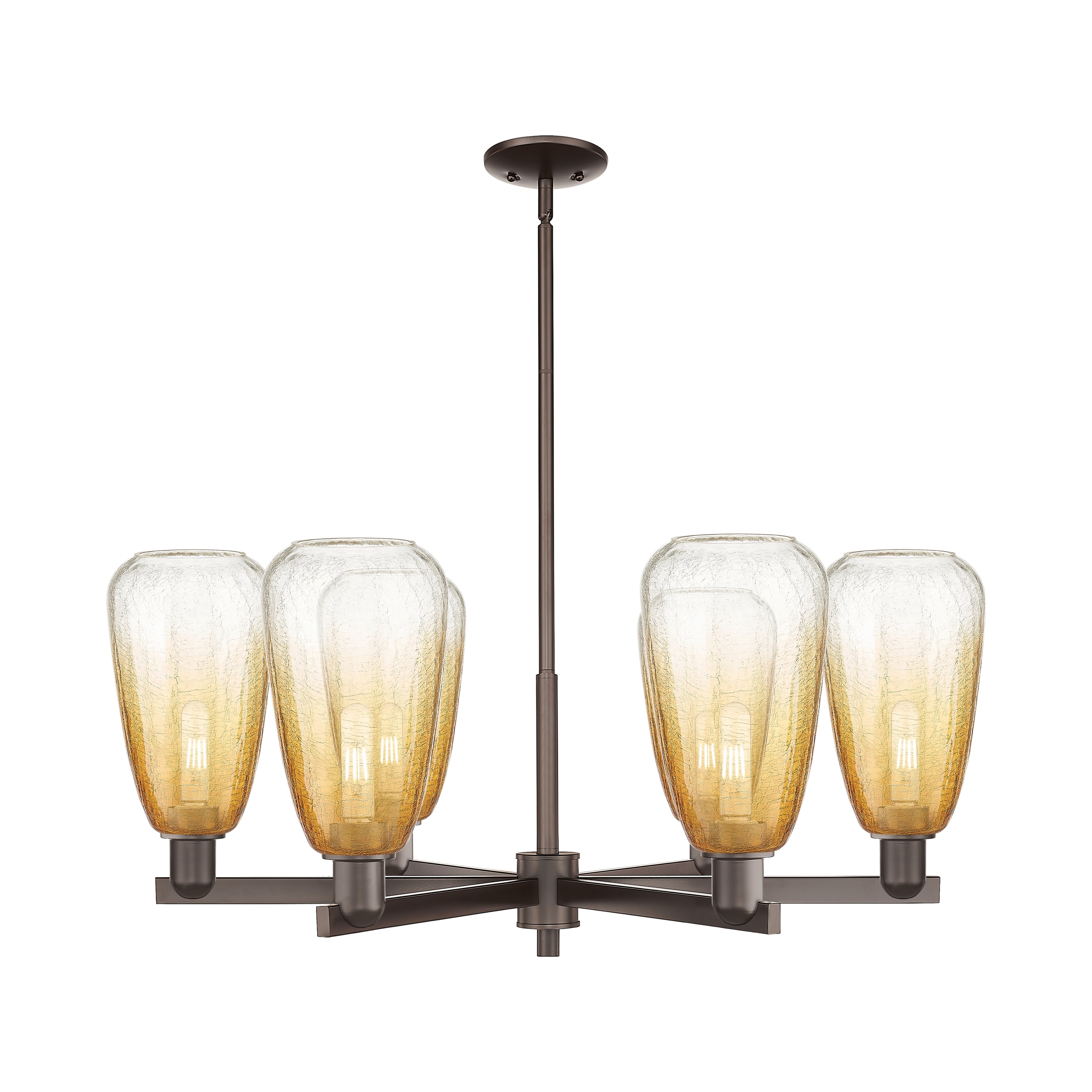 Innovations Lighting Downtown Urban - Brookhaven Almond - 6 Light 24" Stem Hung Chandelier