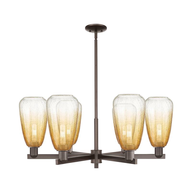 Innovations Lighting Downtown Urban - Brookhaven Almond - 6 Light 24" Stem Hung Chandelier