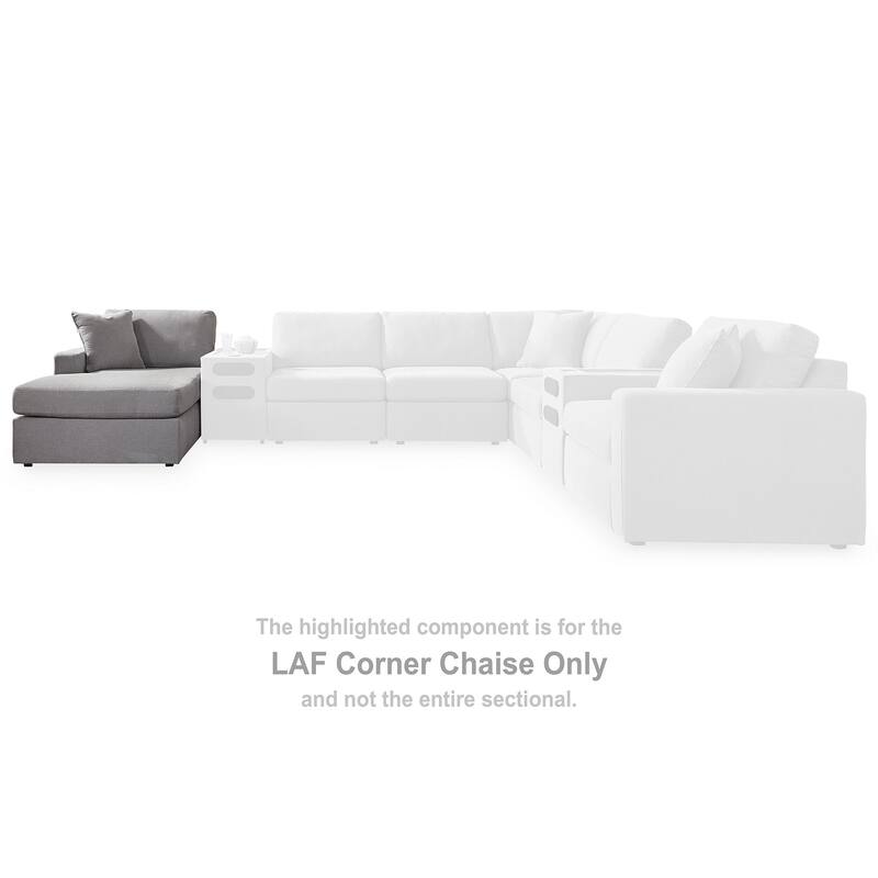 Signature Design by Ashley Modmax Gray 5-Piece Double Chaise Sectional - 174" W x 68" D x 36" H