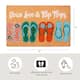 Option Natural, Teal, Orange Flip Flops