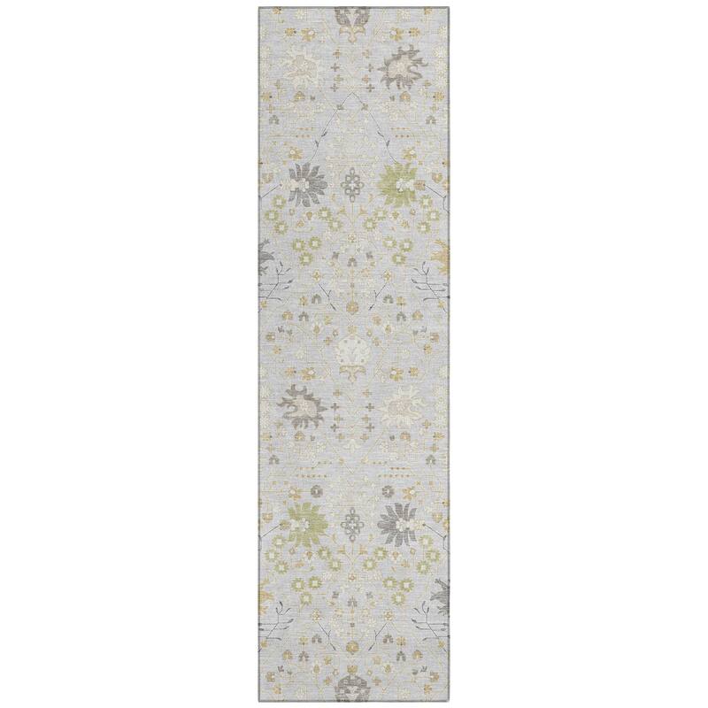 Machine Washable Indoor/ Outdoor Global Traditional Chantille Rug