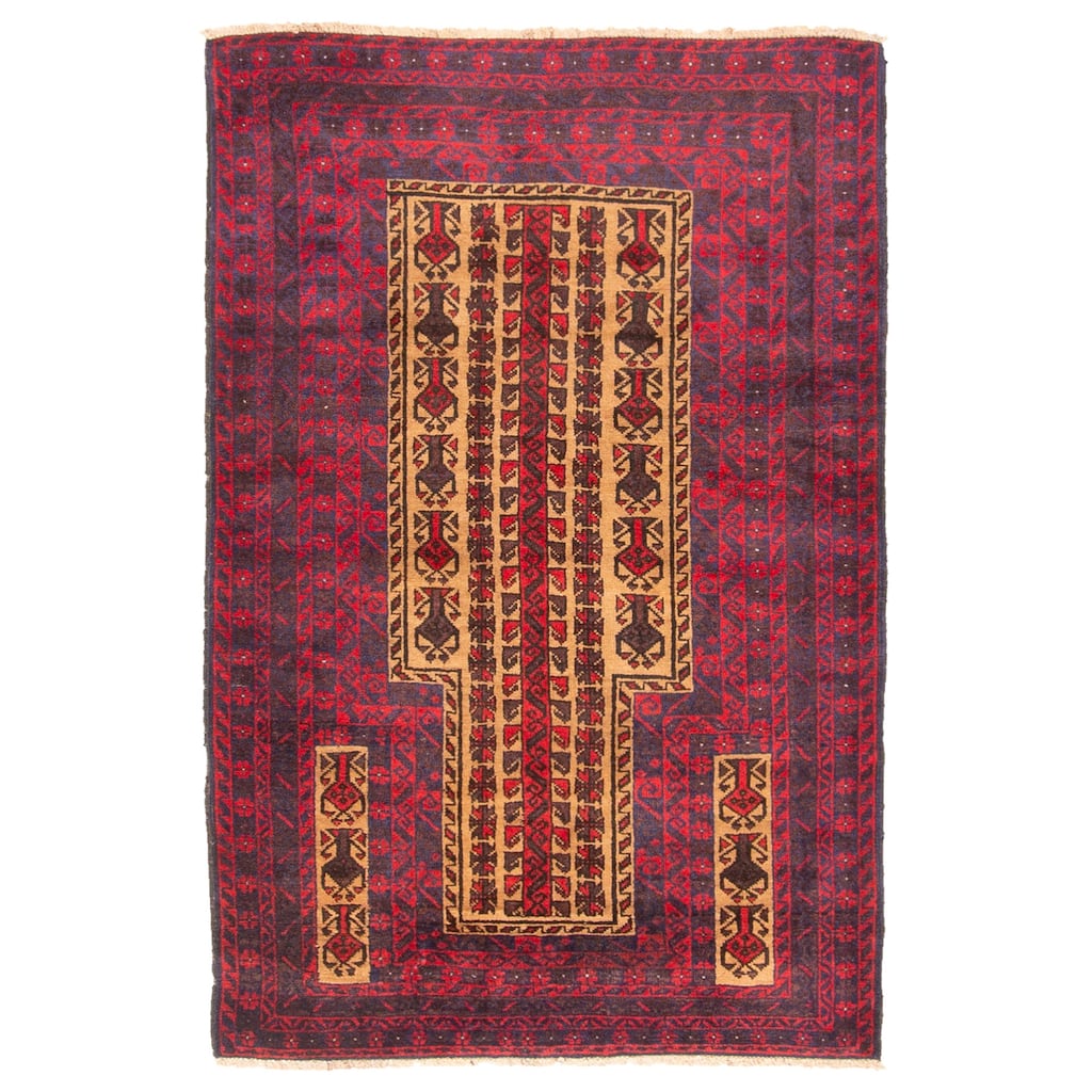 ECARPETGALLERY Hand-knotted Teimani Tan Wool Rug - 2'11 x 4'6