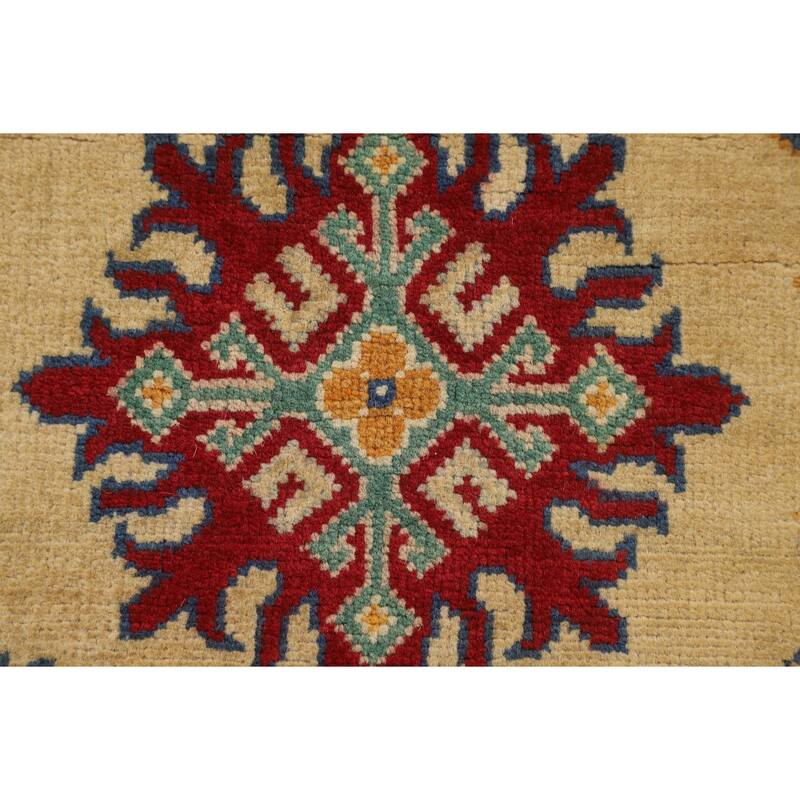 Yellow Kazak Oriental Accent Rug Handmade Wool Carpet - 2'9" x 4'3"