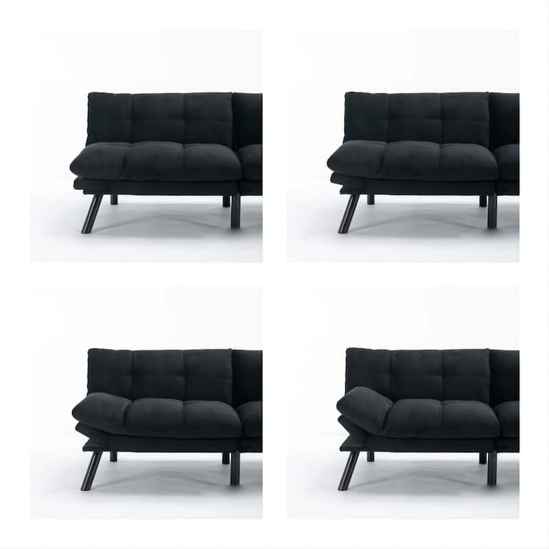 Folding Sofa Bed - Modern 2-Seater with Smooth Upholstery