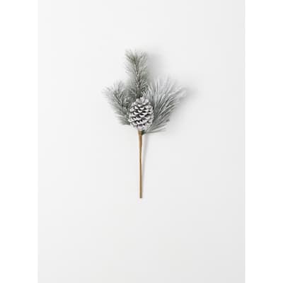 Sullivans Artificial Flocked Pine Stem 18"H Green - 8"L x 6"W x 18"H