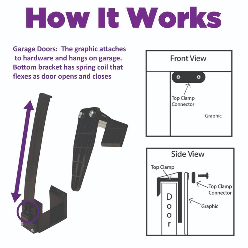 7'x16' Red Blue American Flag Fireworks Double Car Garage Door Banner