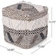 preview thumbnail 6 of 5, Roomfitters Handwoven Boho Pouf Cube Ottoman with Textured Cotton and Jute Weave, Soft Floor Cushion Bean Bag Chair