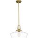 preview thumbnail 5 of 7, Haven 1-Light Aged Brass Pendant - Aged Brass