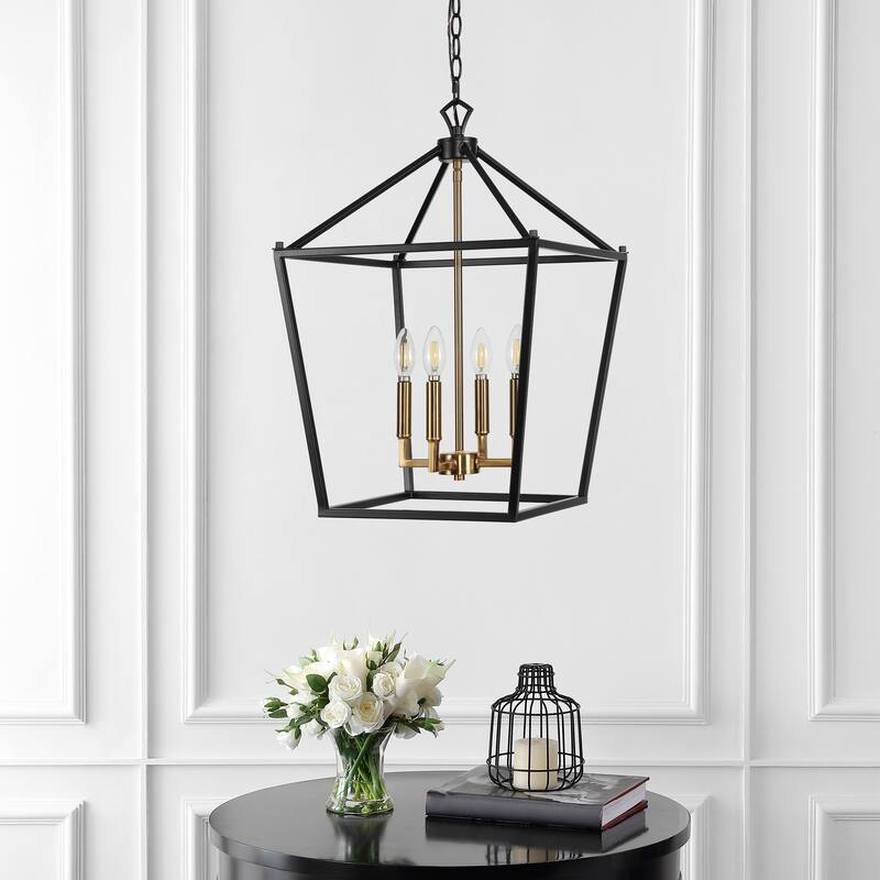 Marion Lantern Metal LED Pendant, by JONATHAN Y