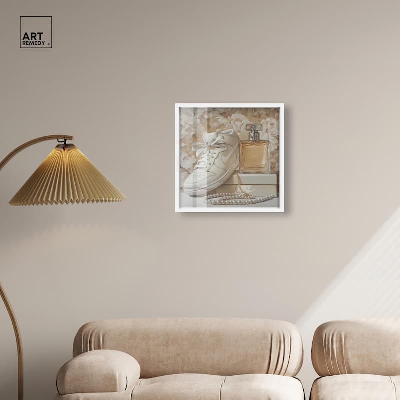White Sneakers and Pearls Shadowbox by Art Remedy