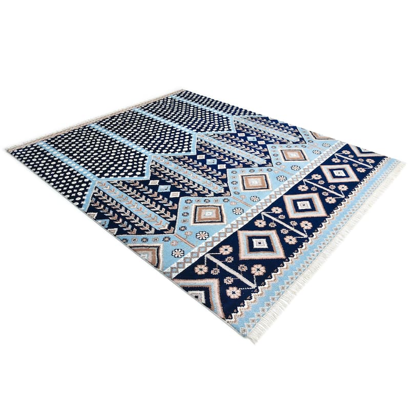 Overton Handmade Modern Contemporary Floral Area Rug
