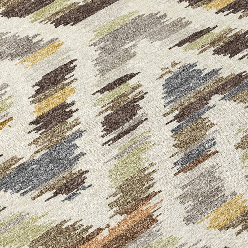 Machine Washable Indoor/ Outdoor Global Diamdon Chantille Rug