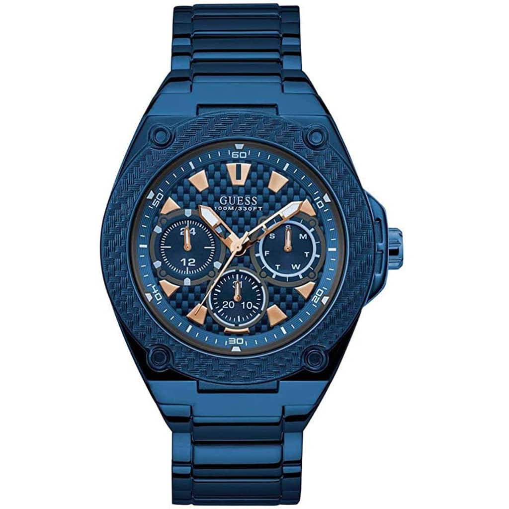 Guess Men's Classic Blue Dial Watch - W1305G4 - One Size