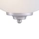 preview thumbnail 6 of 6, Da Vinci 1 Light Brushed Nickel Half Moon Wall Sconce White Glass - 12-in W x 6-in H x 6.25-in D