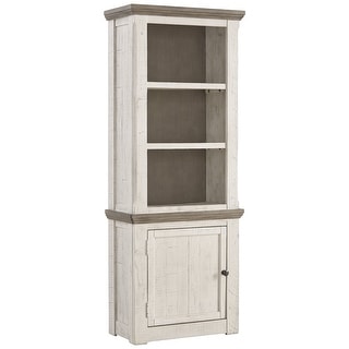 Havalance Left Pier Cabinet, White/Brown - 7'9