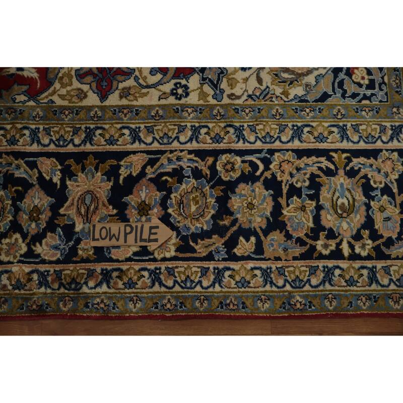 Hand Knotted Oriental 100% Wool Carpet Traditional Floral Red Najafabad Area Rug - 13' 4'' X 9' 11''