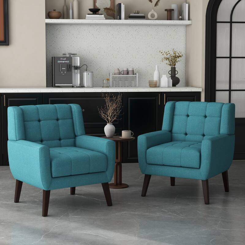 Set of 2 Tufted Upholstered Accent Armchair