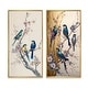 preview thumbnail 2 of 6, Designart "Multicolor Birds On Plum Blossoms Tree" Bird Framed Wall Set Of 2 For Home Decor