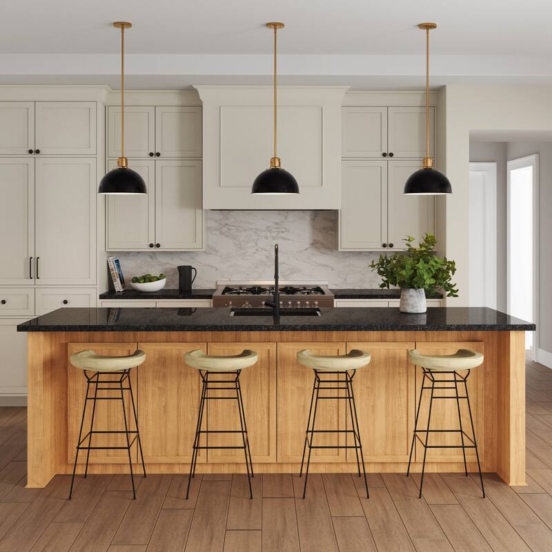 Elk Home Zayne Brushed Nickel With Metal Dome Shade 1 Light Pendant