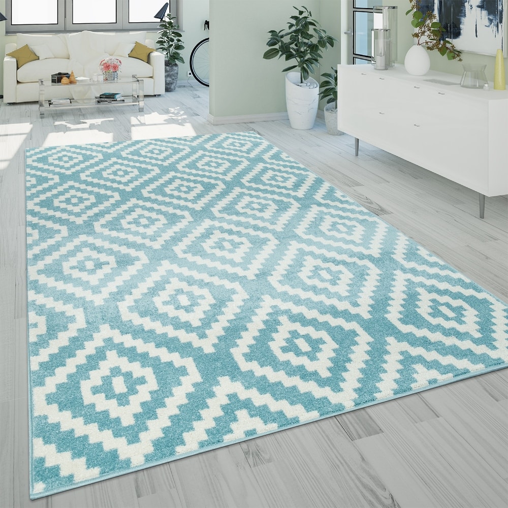 Modern Area Rug Moroccan Design & Geometric Pattern
