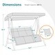 preview thumbnail 4 of 3, MCombo 3-Seat Reclining Patio Swing Chair with Chain Armrests, Outdoor Porch Swing Chair4354 Burgundy