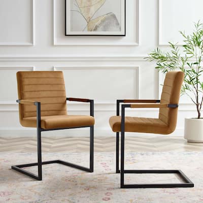 Savoy Performance Velvet Dining Chairs - Set of 2