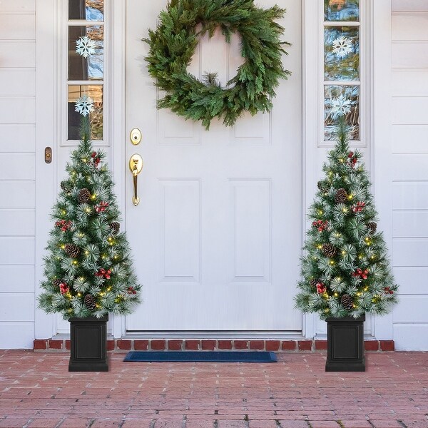 Artificial pre lit outdoor christmas trees deals