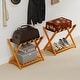 preview thumbnail 5 of 10, Costway Folding Luggage Racks Set of /4 with Storage Shelf & 5 Nylon