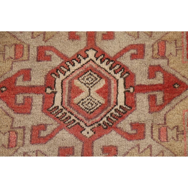 Blue Ardebil Persian Runner Rug Hand-knotted Vintage Wool Carpet - 4'4"x 10'4"