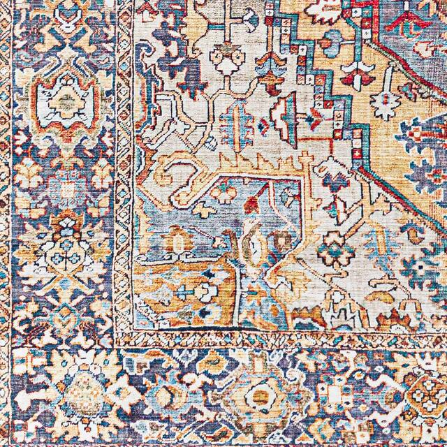Adenia Vintage Medallion Printed Area Rug