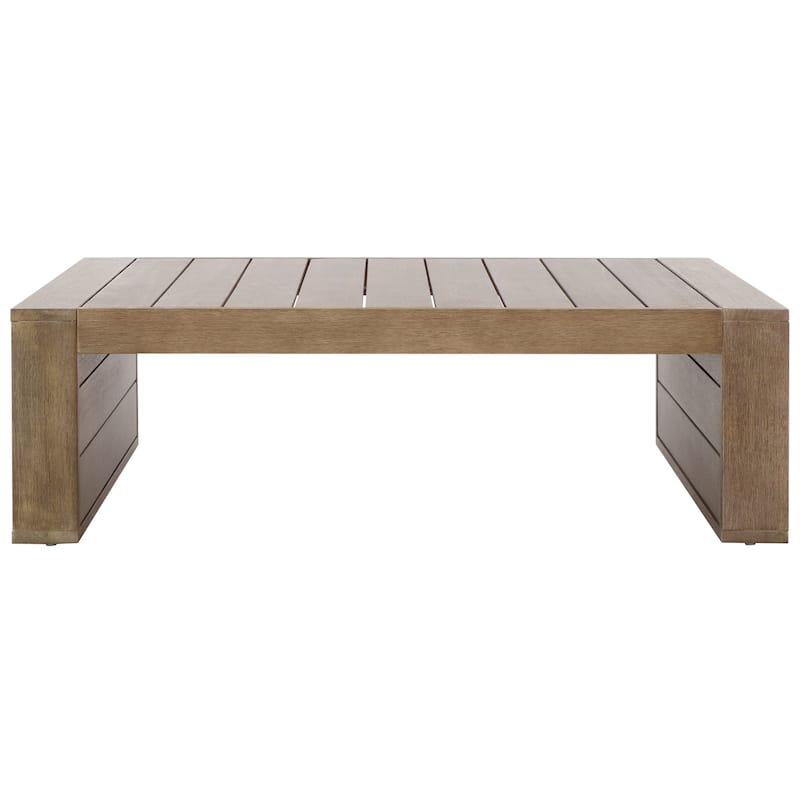 SAFAVIEH Couture Santiago Eucalyptus Patio Coffee Table - 46"W x 29"D x 14"H
