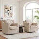 preview thumbnail 134 of 177, 2 Set Modern Swivel Accent Arm Chair for Living Room Pinstripe Light Brown-Linen