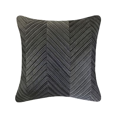 Edie At Home Chevron Velvet Decorative Pillow 20x20