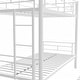 preview thumbnail 9 of 16, White Bunk Bed with Guardrail, Twin Over Twin Size