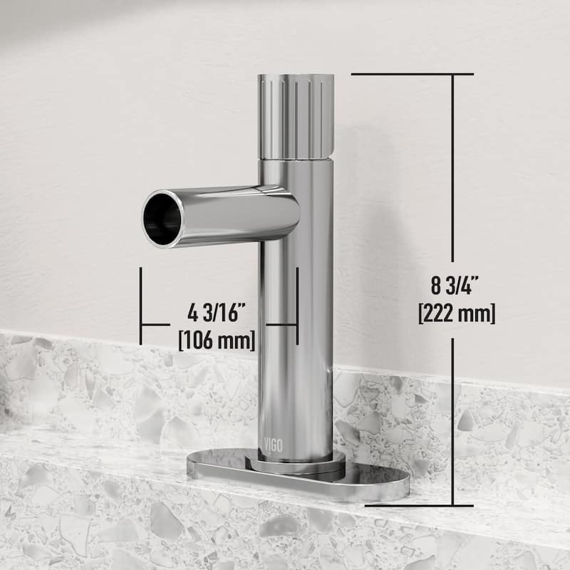 VIGO Ashford 8" H Single Handle Single Hole Bathroom Faucet