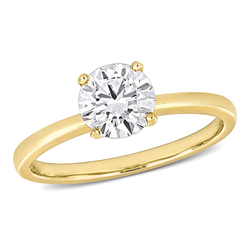 1ct TDW Lab-Grown Diamond Solitaire Ring 14k Yellow Gold
