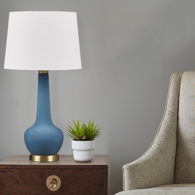 510 Design Zazie Ceramic Genie Table Lamp - Blue