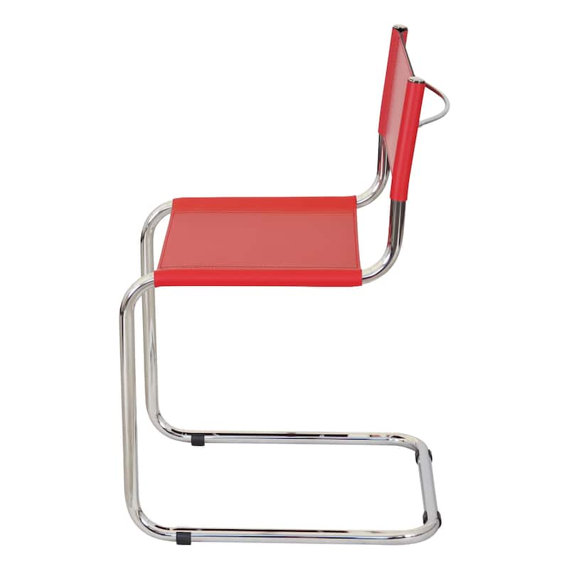Breuer Chair Company Mart Stam Cantilever Side Chair w/ Chrome Frame (Various Bonded Leather Colors)