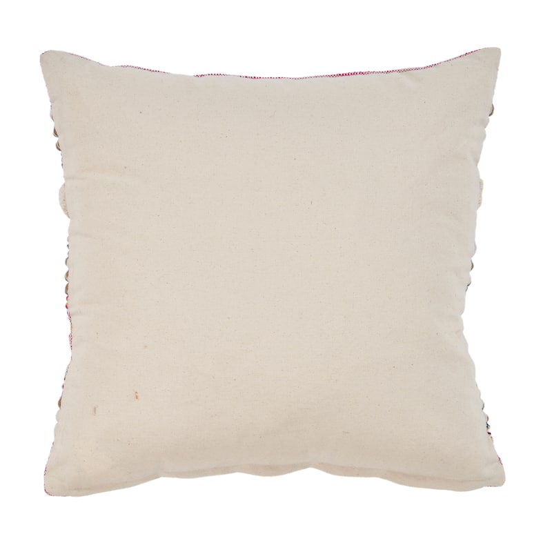Sevita Chindi Pink/Natural Stripe Cotton Throw Pillow, Set of 2